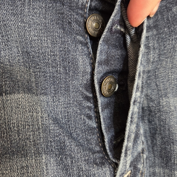 7 For All Mankind Mens Standard Fit Chevron Pocket Button Fly Jeans Size 32 - Picture 5 of 8